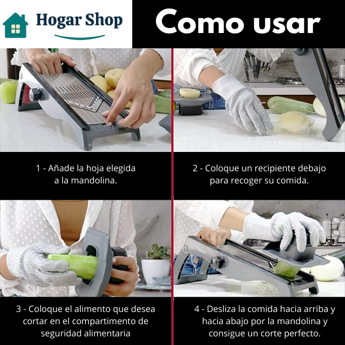 Cortadora de Cocina de Acero Inoxidable 7 en 1