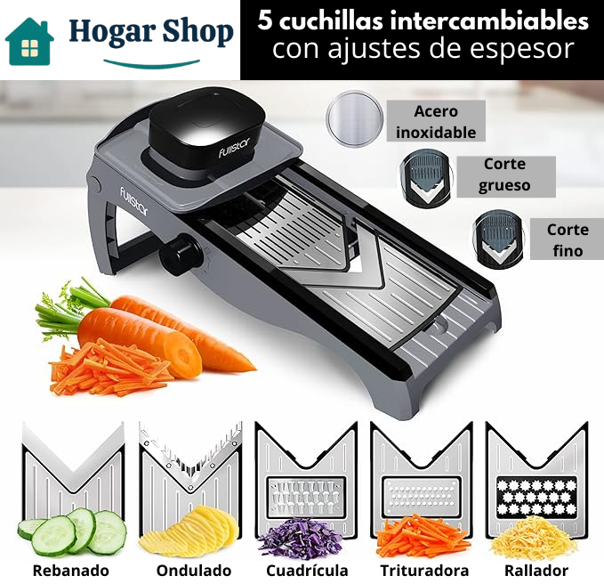 Cortadora de Cocina de Acero Inoxidable 7 en 1