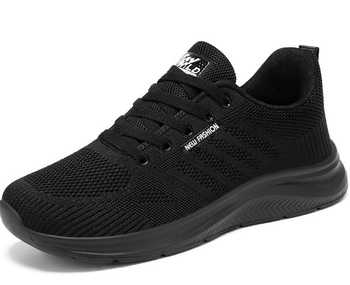 Nuevos zapatos masculinos simples en primavera 2025 zapatos deportivos casuales negros puros
